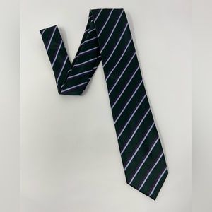Creazioni‎ TUCCI Firenze Green Purple 100% Silk Men’s Neck Tie, Italy, stripe